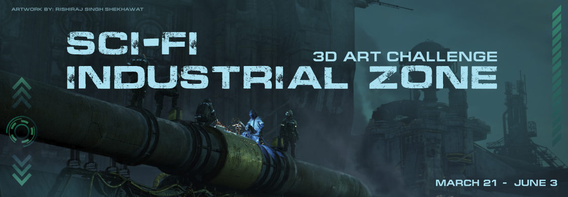 Sci-Fi Industrial Zone 3D challenge for 3D artists