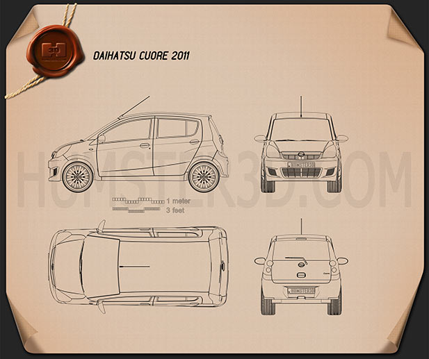 Daihatsu Mira 2011 Blueprint