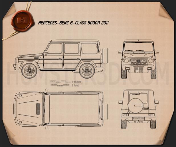 Mercedes-Benz Gクラス 2011 設計図