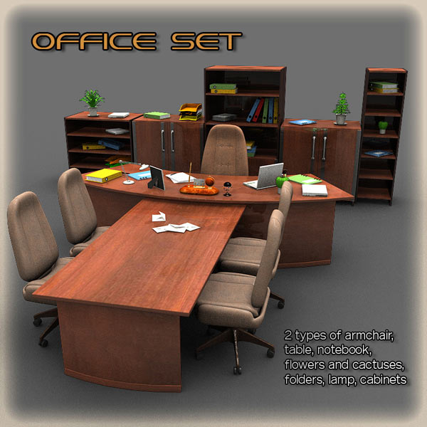 Office Set 2 3D-Modell