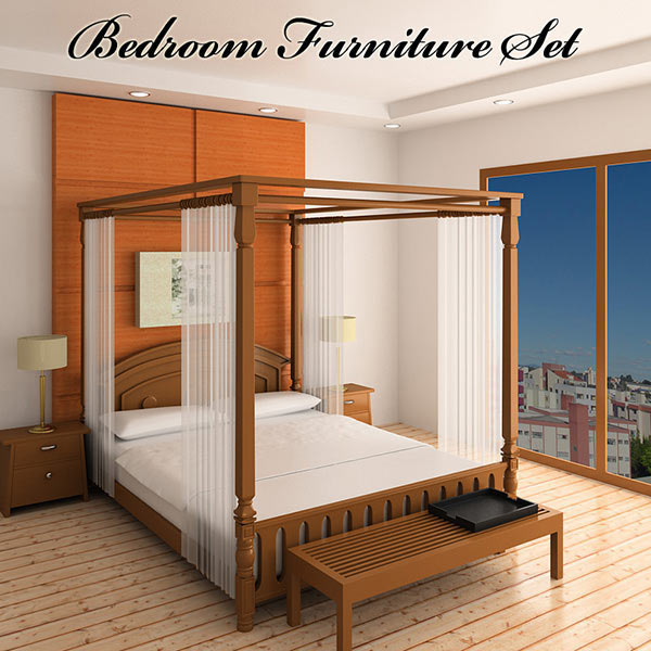 Muebles de dormitorio 2 Modelo 3D