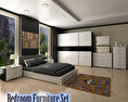 Bedroom furniture set 4 3d model