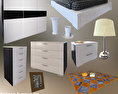 Bedroom furniture set 4 3d model
