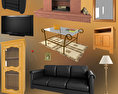 Living Room Set 01 3d model