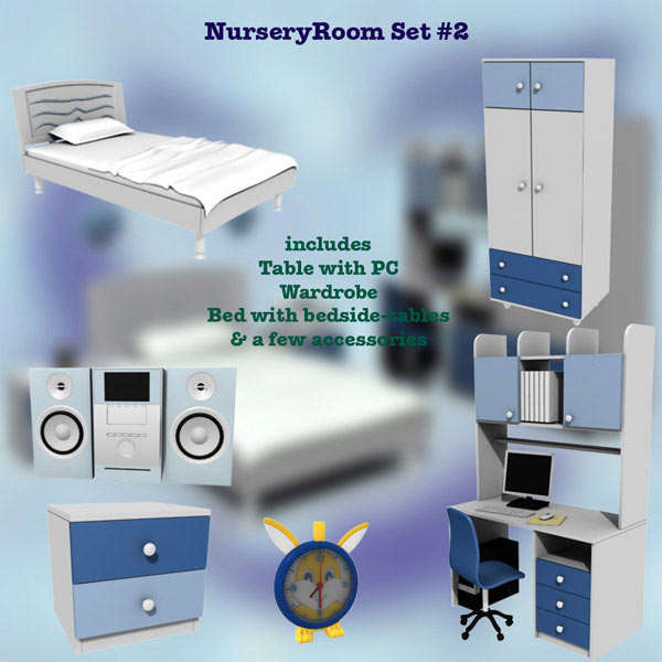 Nursery Room 02 Set Modèle 3d