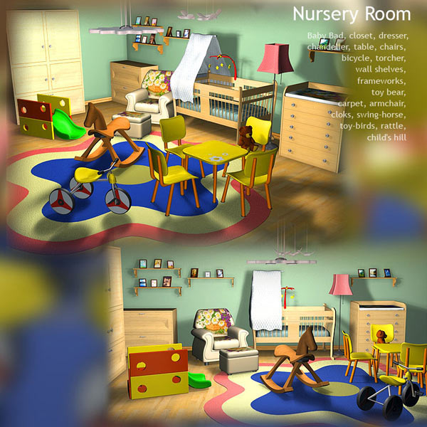 Nursery Room 01 Modèle 3d