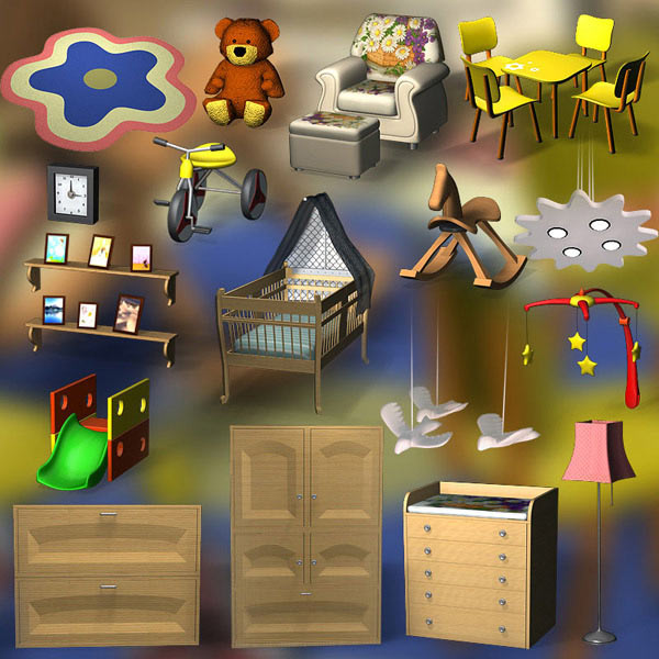 Nursery Room 01 3D-Modell