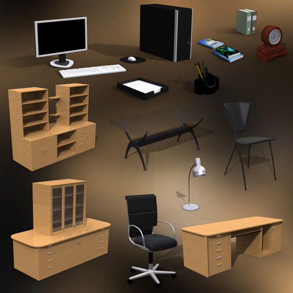 Office Set 10 3D-Modell
