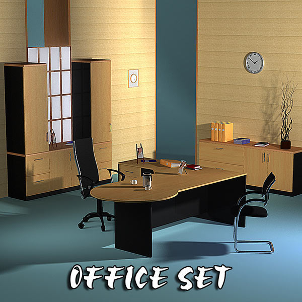 Office Set 17 Modelo 3d