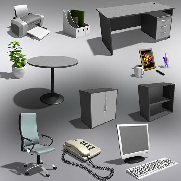 Office Set 20 3D модель