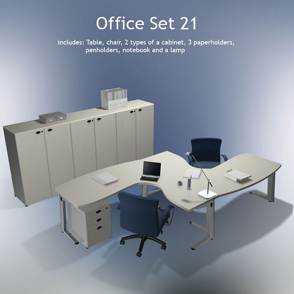 Office Set 21 3D-Modell