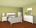 Bedroom furniture set 06 3d model