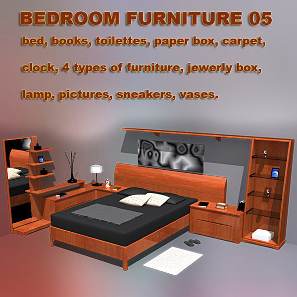 Schlafzimmermöbel 05 3D-Modell