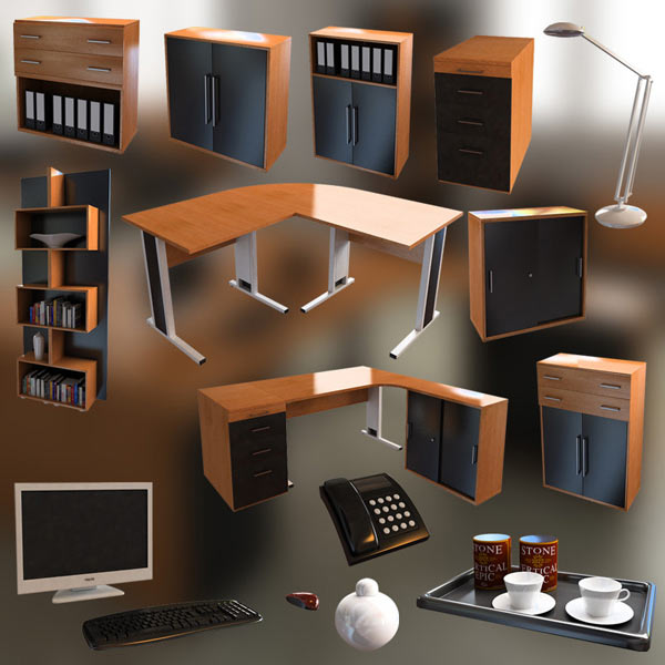 Office Set 16 3D-Modell