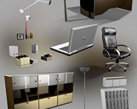Office Set 23 3D model