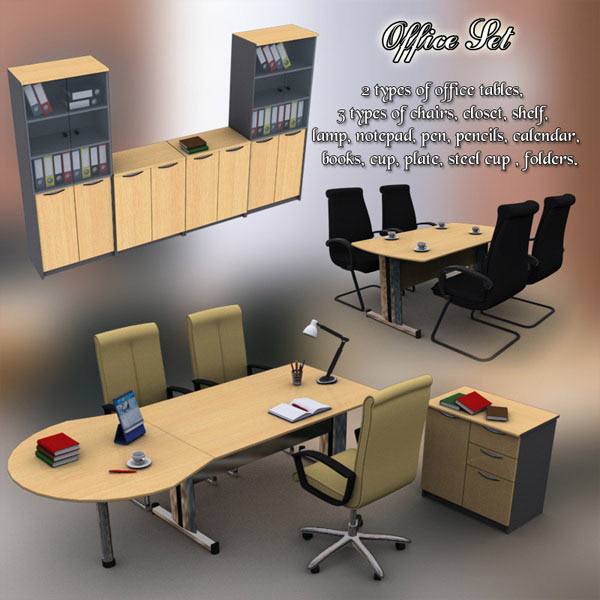 Office Set 11 3D model