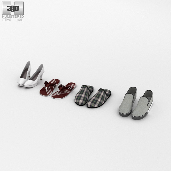 Summer Footwear 3d model