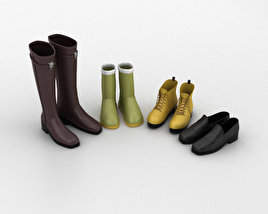 Footwear Set Winter 3D model
