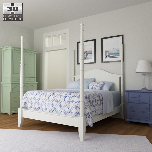 Bedroom furniture set 15 3D model