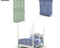 Bedroom furniture set 15 3d model