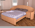 Bedroom furniture set 16 3d model