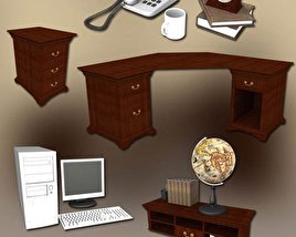 Home WorkPlace 3 Set 3D model