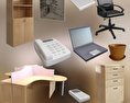 Office Set P07 3d model
