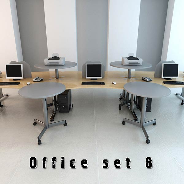 Office Set P08 3D model