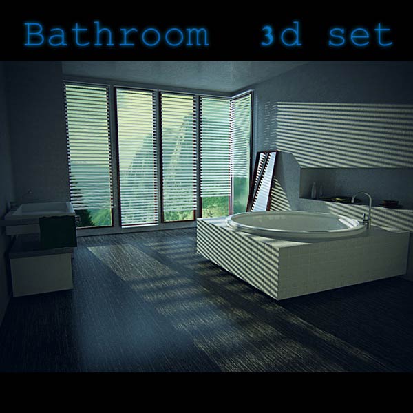 Bathroom Set 3D 모델 