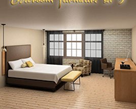 Schlafzimmer-Möbel-Set 09 3D-Modell