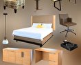 Bedroom furniture set 09 3D 모델 