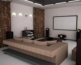 Home Theater Set 05 3Dモデル