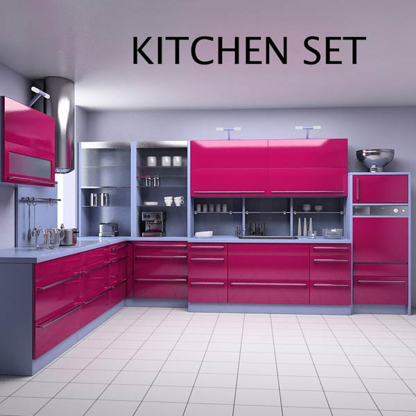 Kitchen Set P2 3D-Modell