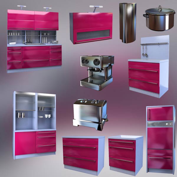 Kitchen Set P2 3Dモデル