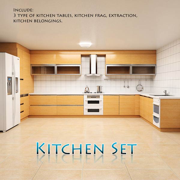 Kitchen Set P1 3D модель
