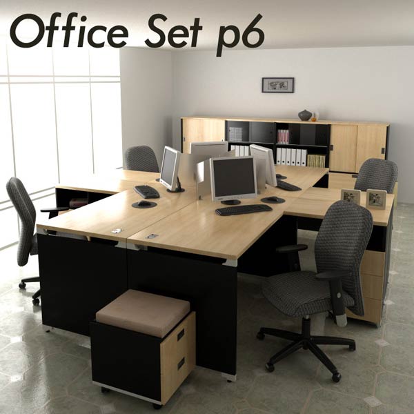 Office Set P06 3D 모델 