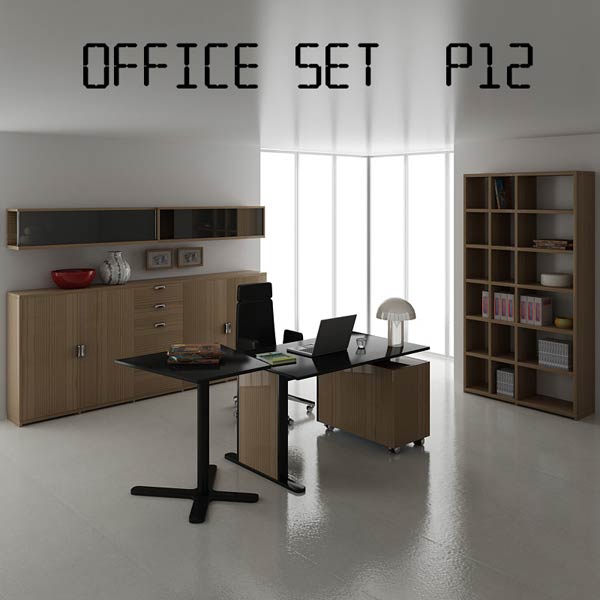 Office Set P12 3D model