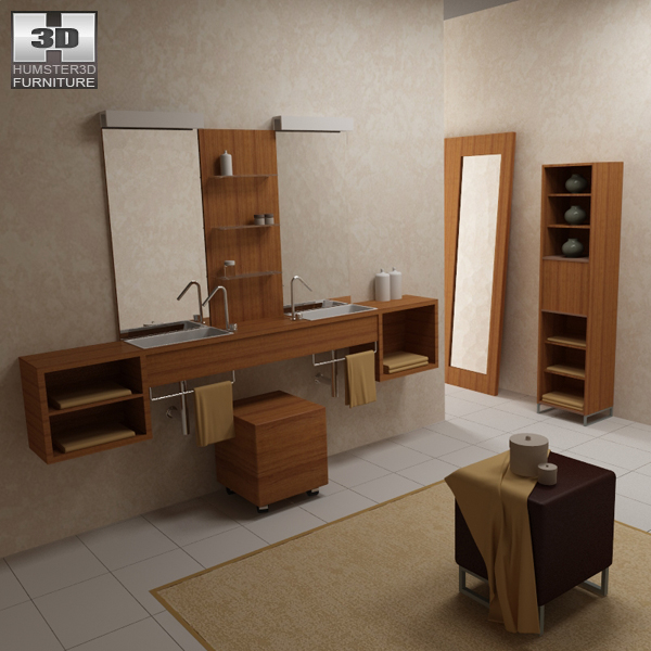 Bathroom Furniture 02 Set Modelo 3d