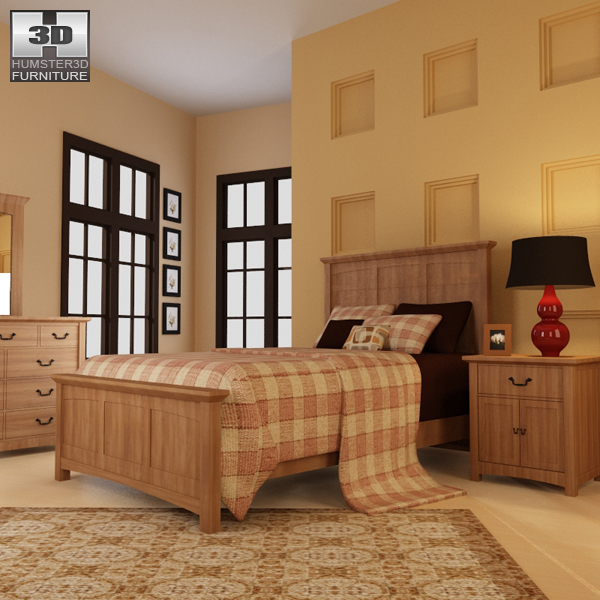 Juego de muebles de dormitorio 23 Modelo 3D