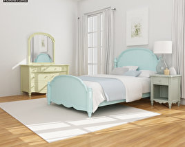 Bedroom furniture set 19 3D 모델 