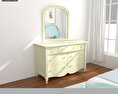 Bedroom furniture set 19 3d model