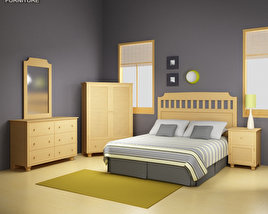 Bedroom furniture set 20 3D модель