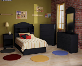 Bedroom furniture set 21 3D 모델 