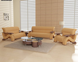 Living Room Furniture 06 Set 3D-Modell