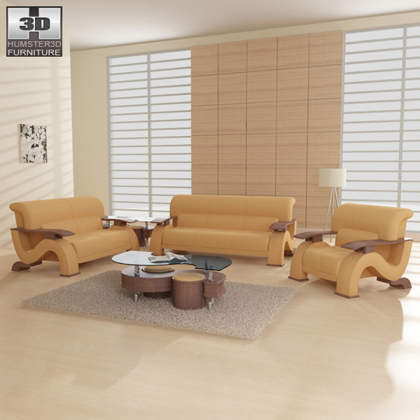 Living Room Furniture 06 Set 3Dモデル