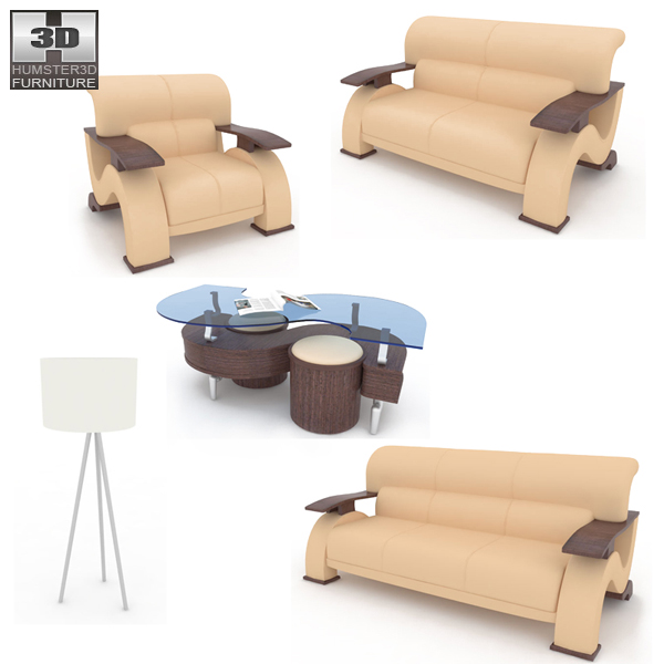 Living Room Furniture 06 Set Modelo 3d