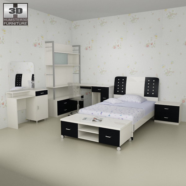Nursery Room Furniture 06 Set 3D модель