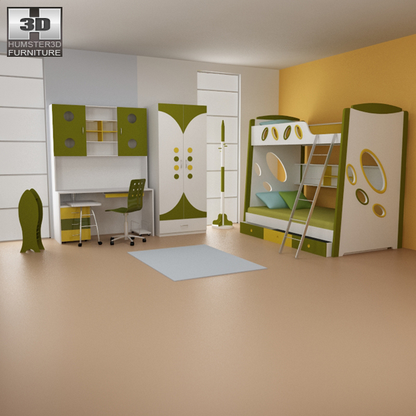 Nursery Room 07 Set 3D 모델 