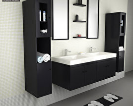 Bathroom Furniture 08 Set 3D-Modell