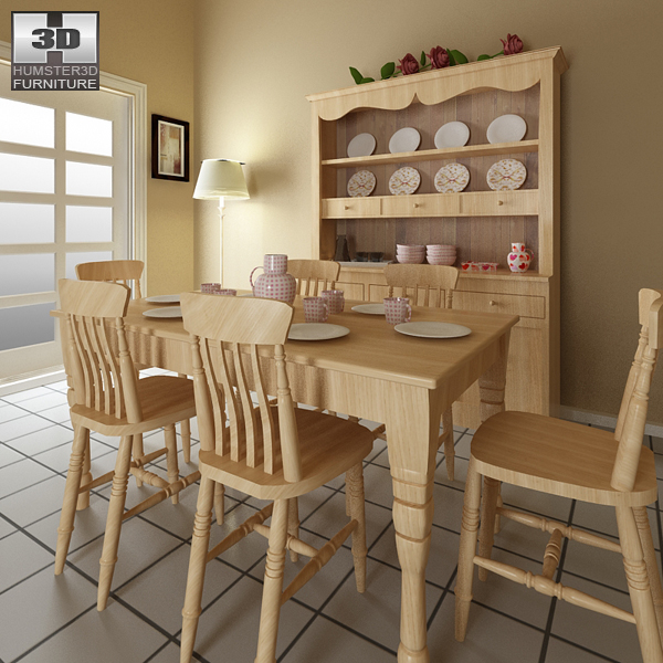 Dining Room Furniture 6 Set 3D модель